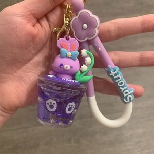 Purple Bunny Keychain
